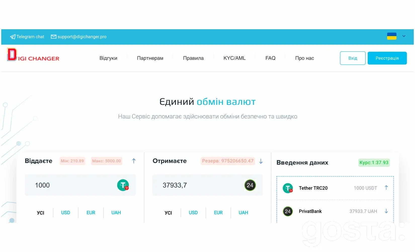 Надійний обмінник криптовалют в Україні – DigiChanger