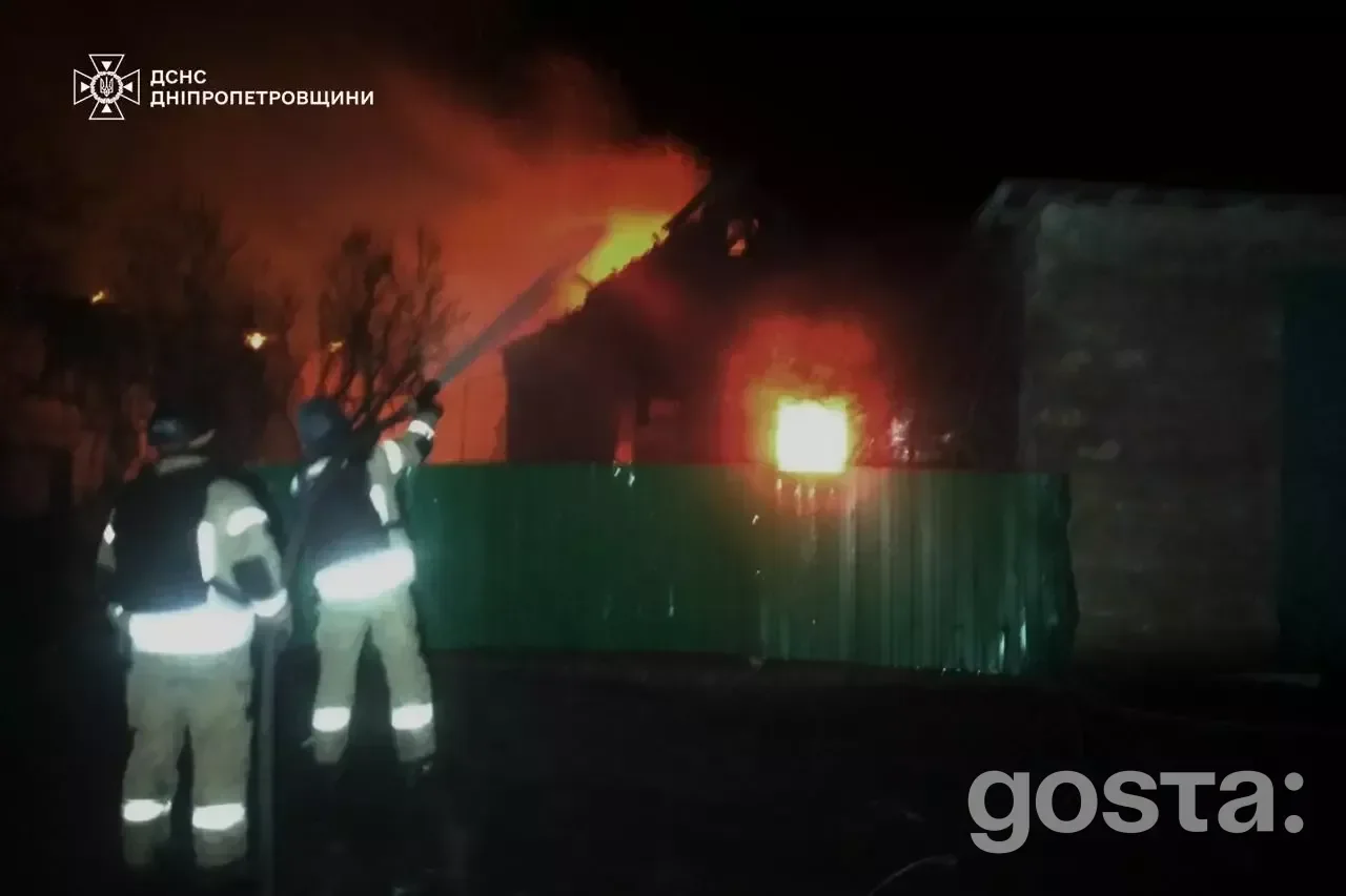 Emergency responders battle a fire in Dnipro following a Russian attack, aiding local residents affected by the assault.