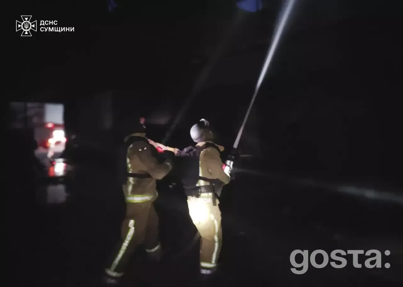 Firefighters tackling blazes after Russian attacks in Ukraine, highlighting the ongoing impact of the conflict.