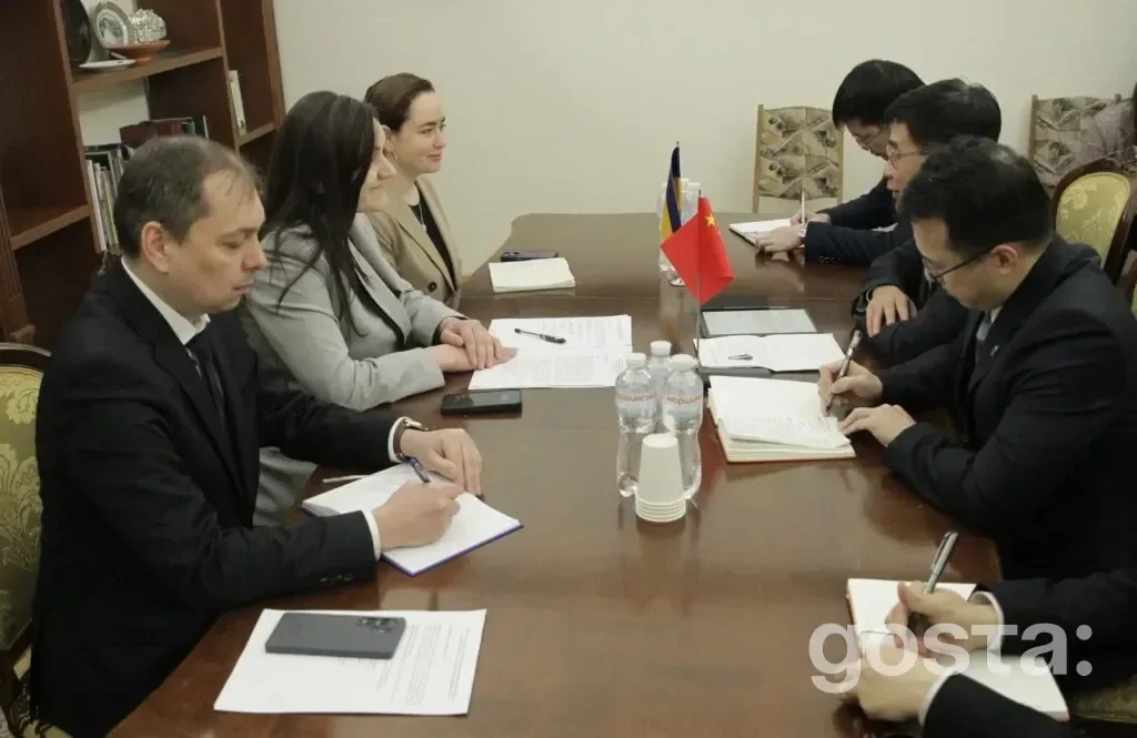 Віцепрем’єр-міністерка України Тетяна Бережна та Посол КНР Ма Шенкун обговорюють співпрацю в культурній сфері.