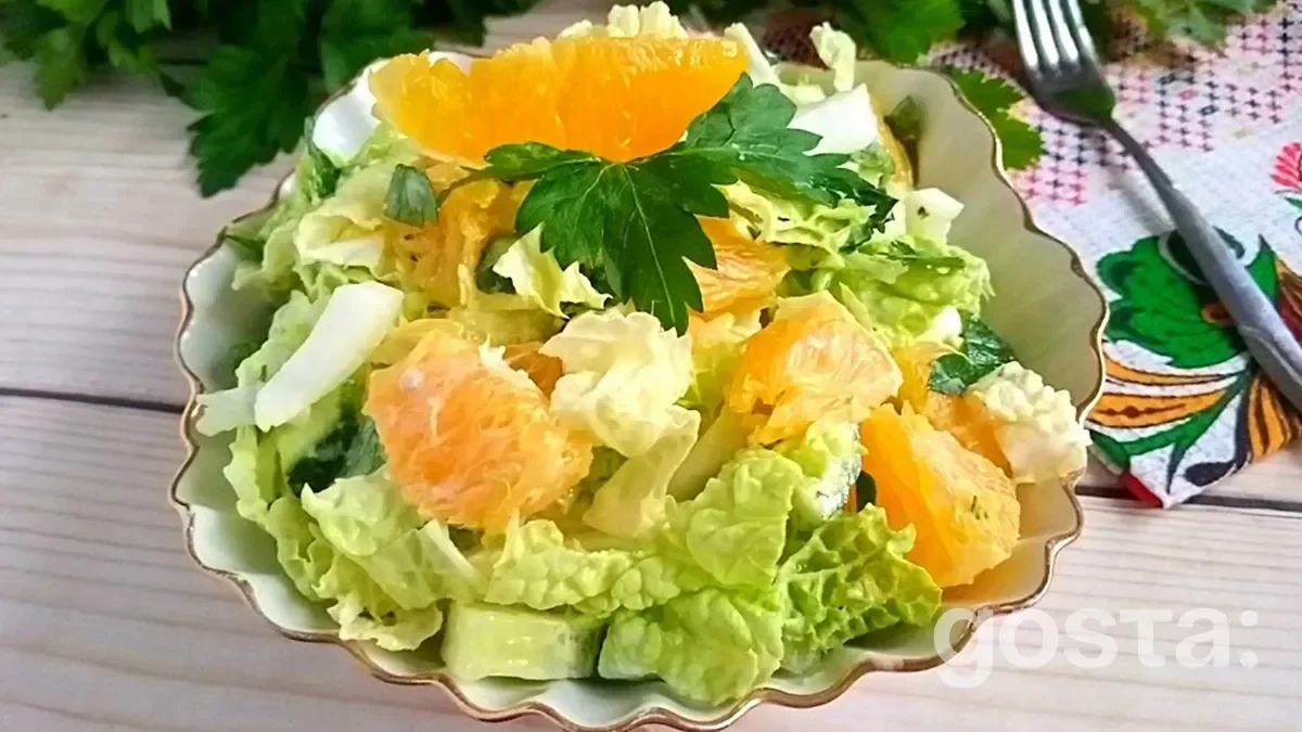 Light Napa Cabbage Salad For Dinner