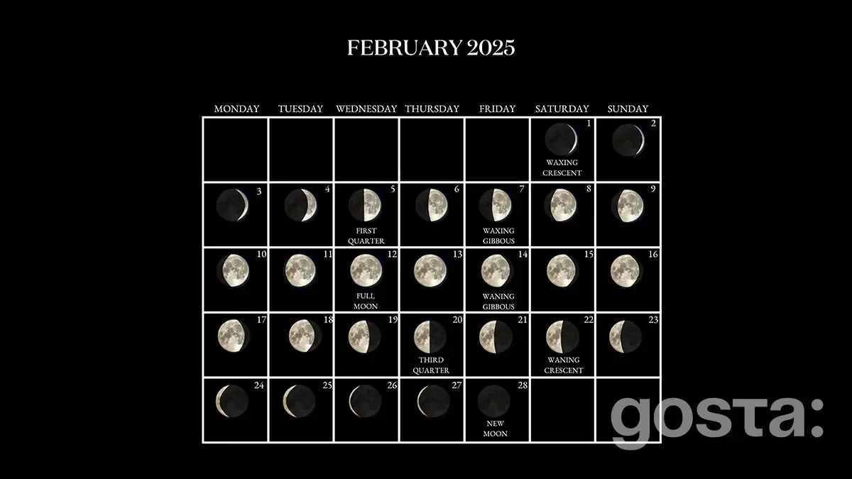 Lunar Calendar For February 2025 When Is The Full Moon
