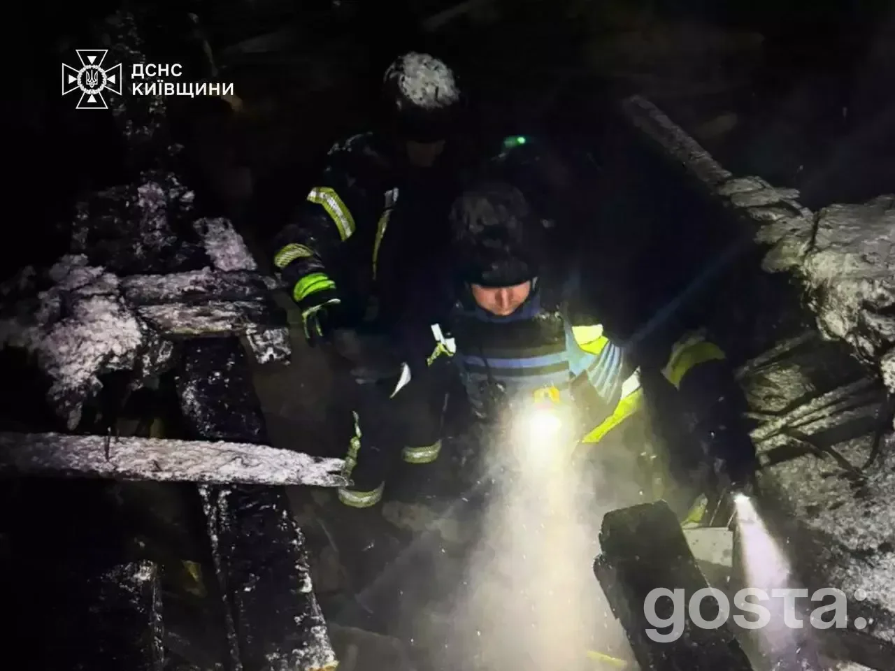 Rescue workers from Ukraine's State Emergency Service assess damage from targeted Russian attacks on critical infrastruc